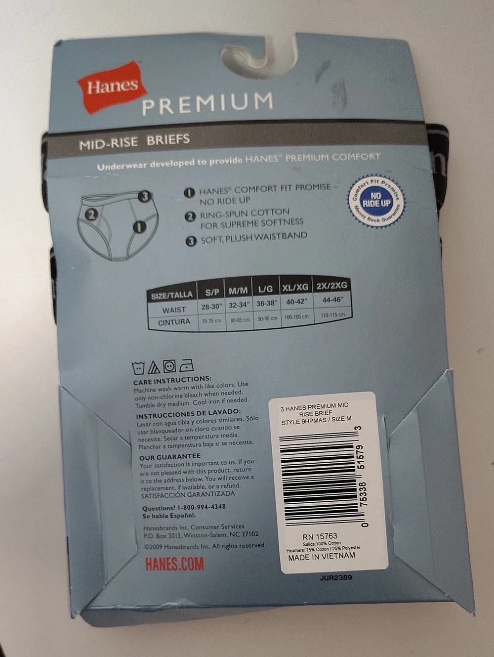 Hanes three pack